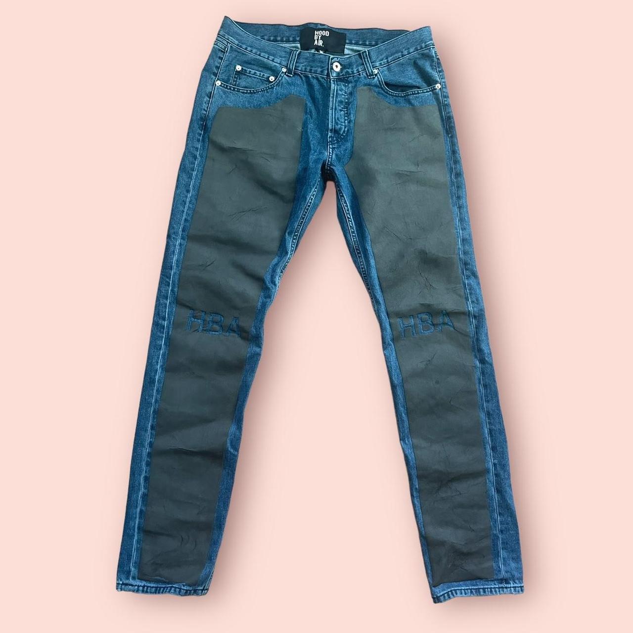 Hood By Air Men's Blue and Black Jeans