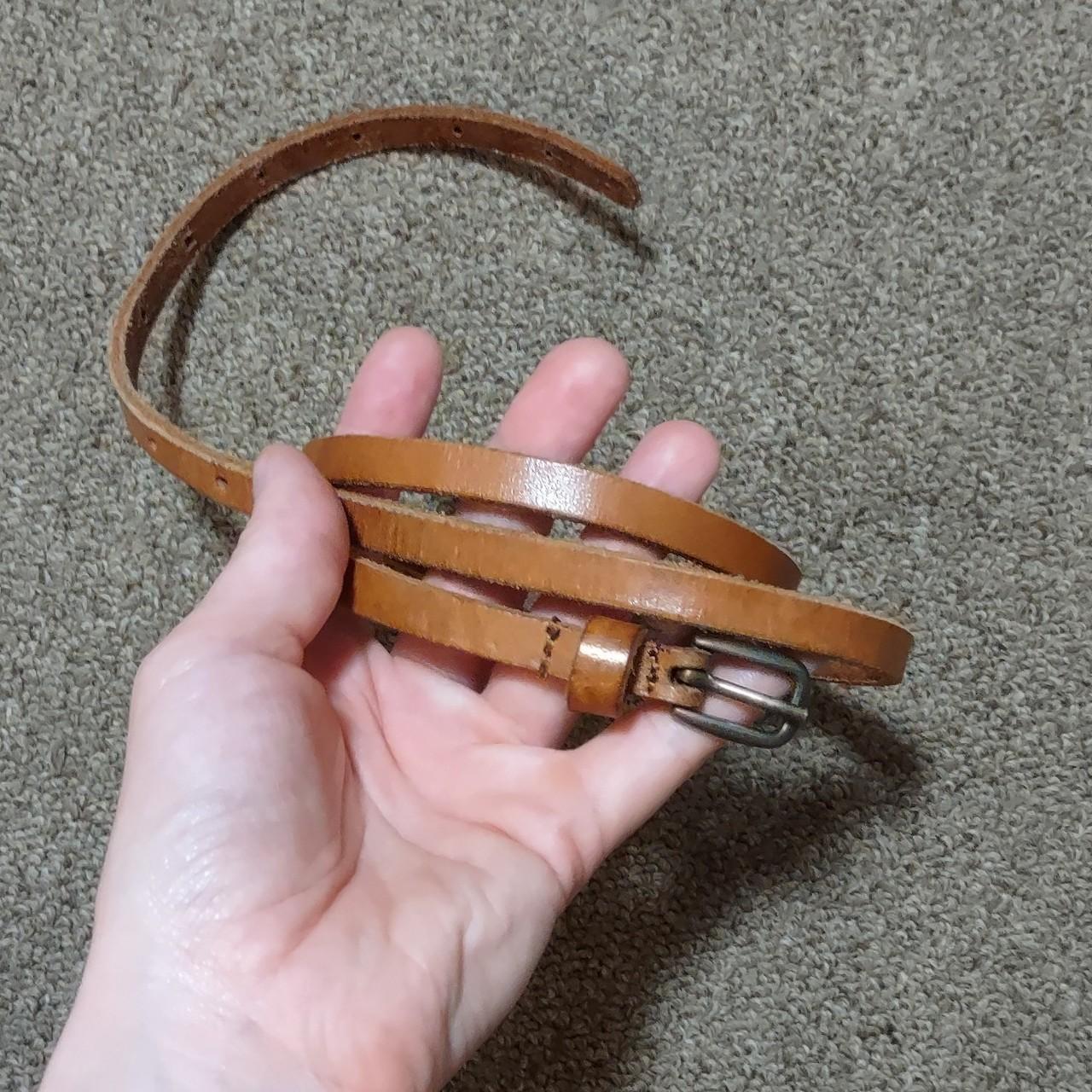 thin tan belt