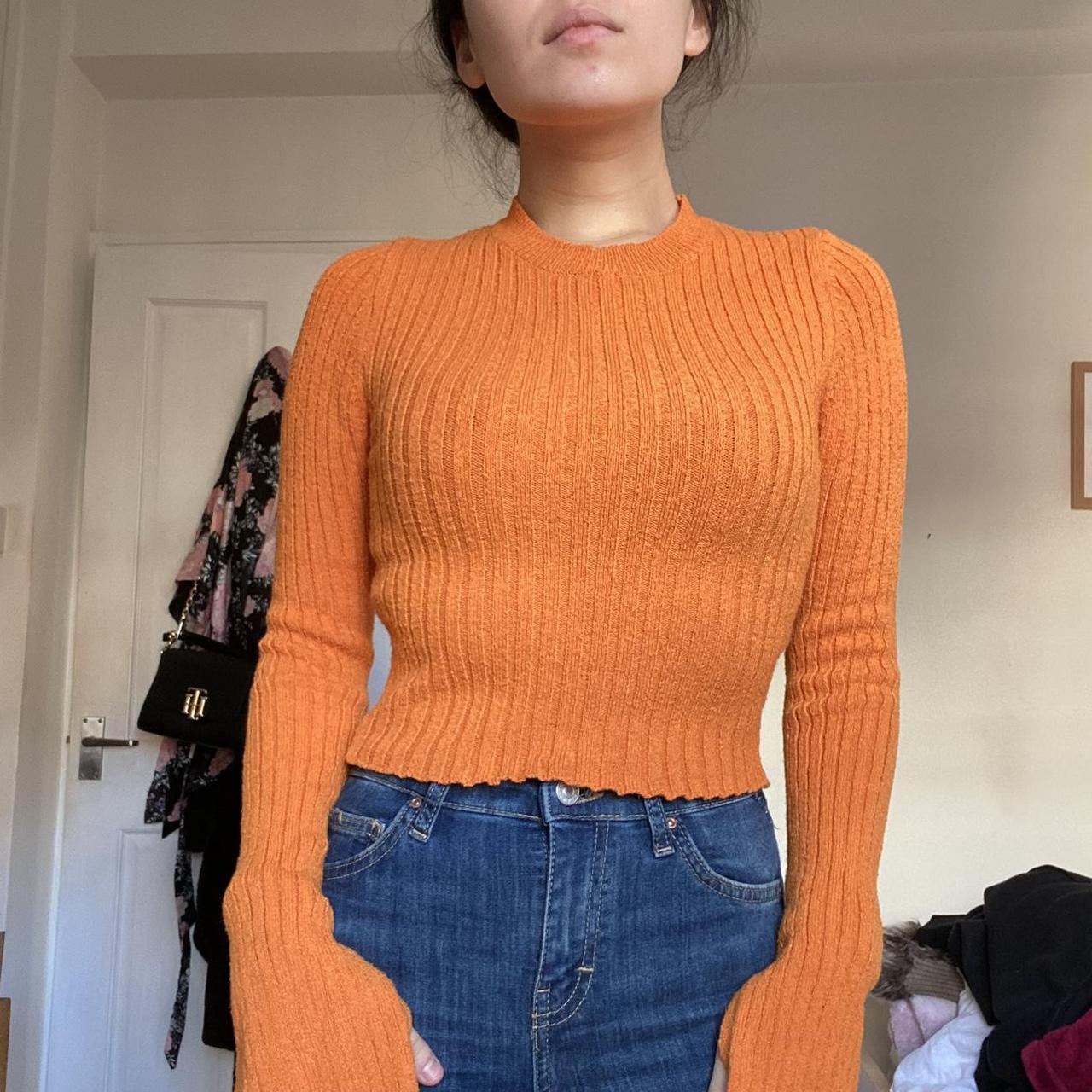 Orange jumper zara best sale