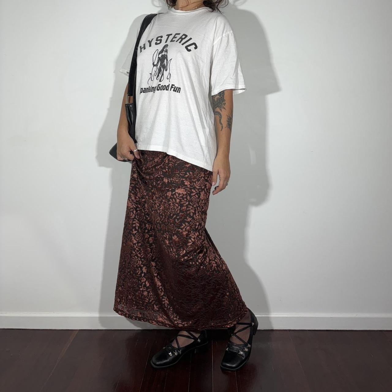 this stunning brown bronze skirt and top set maxi... - Depop