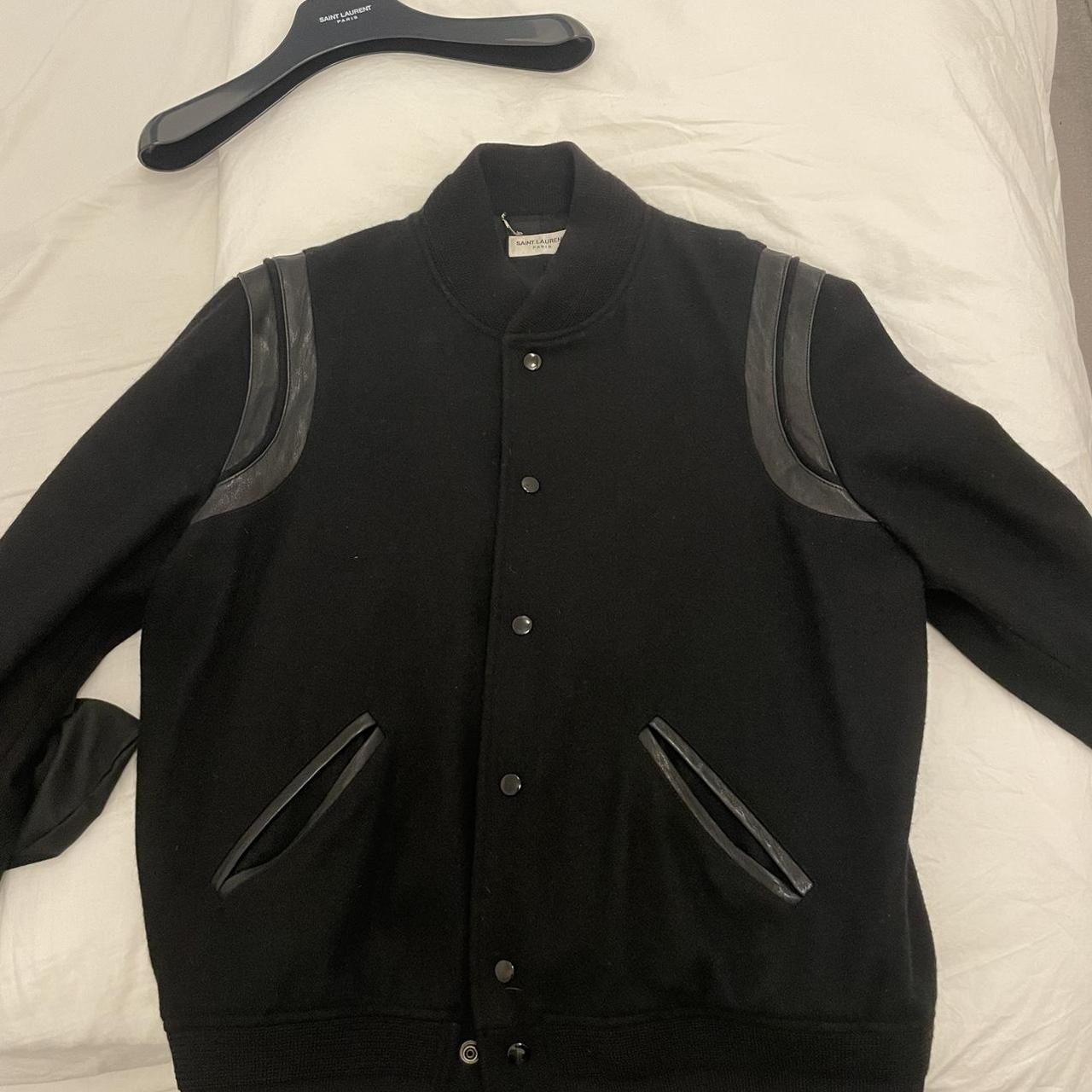 Saint Laurent bomber jacket All black Size 52 - Depop