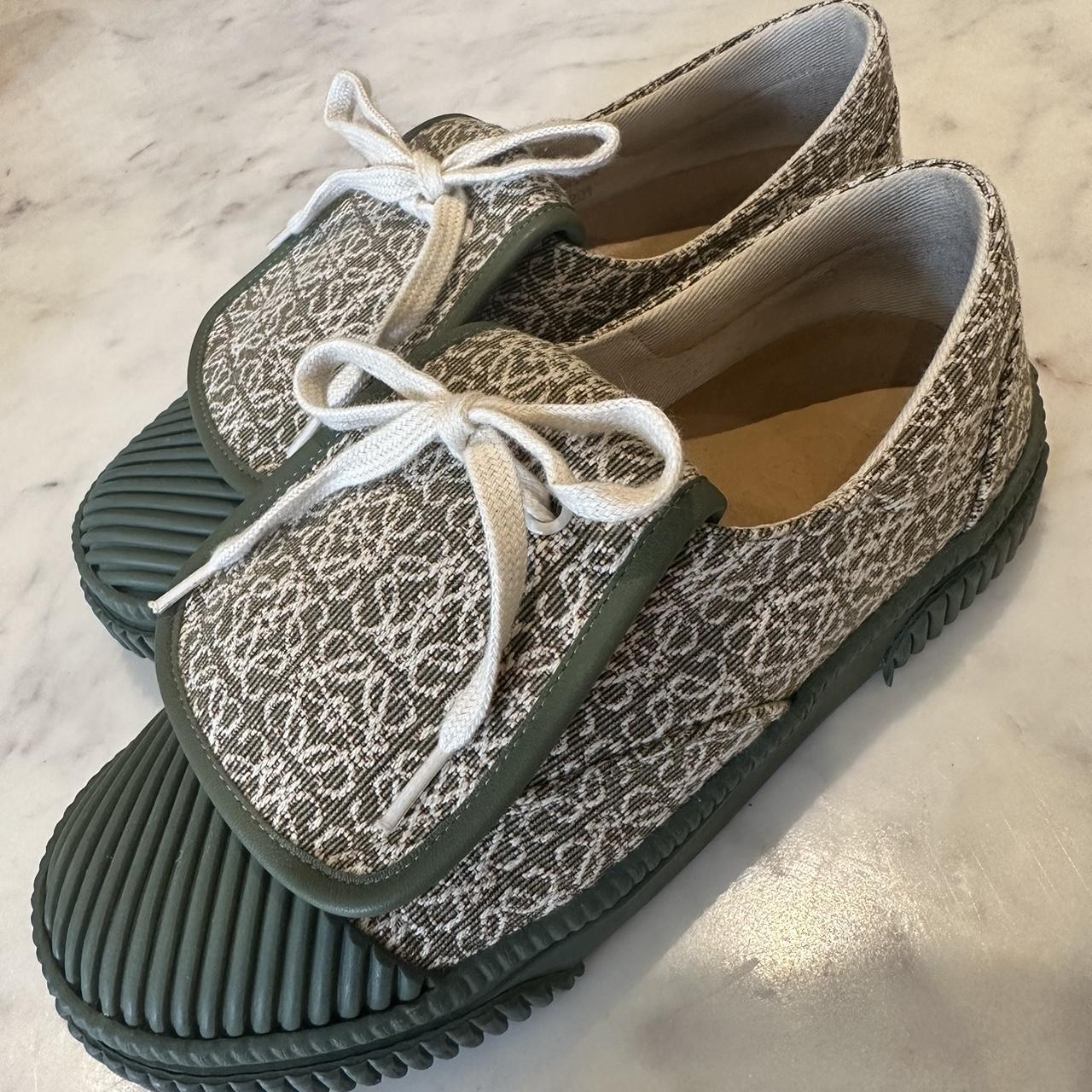 LOEWE Anagram Flap Lace up canvas Depop