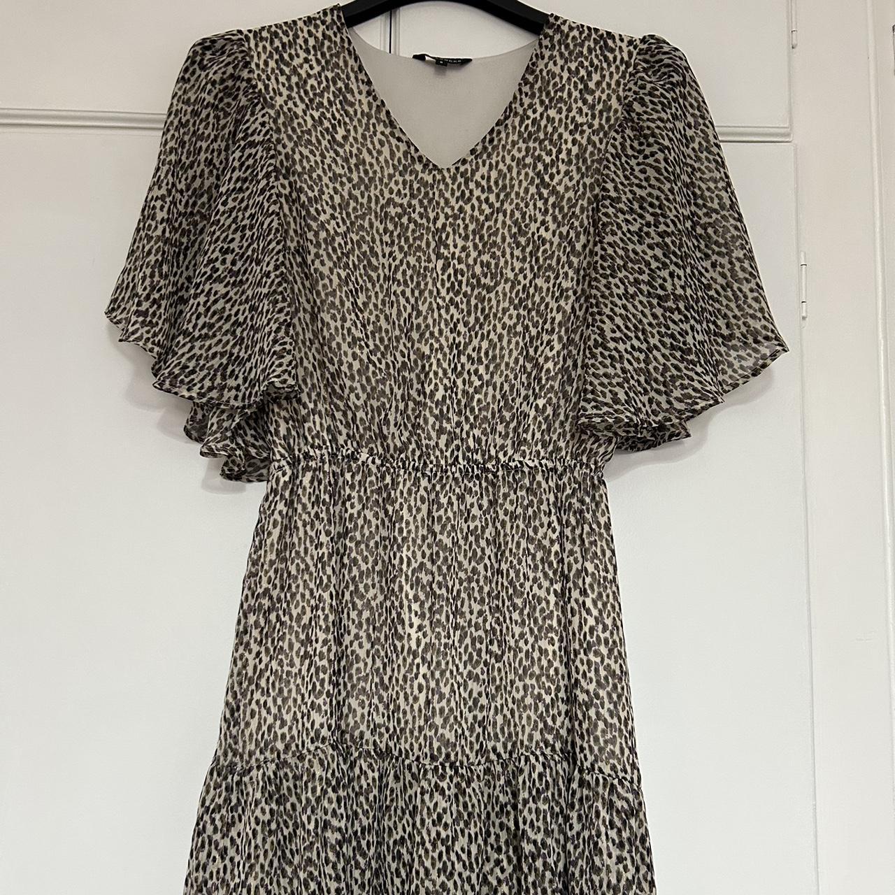 Peacocks brown leopard print dress size 8