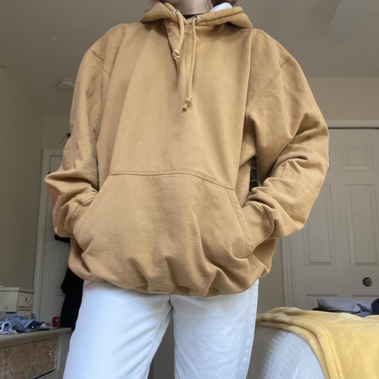 Champs Sports Women's Tan Hoodie Depop