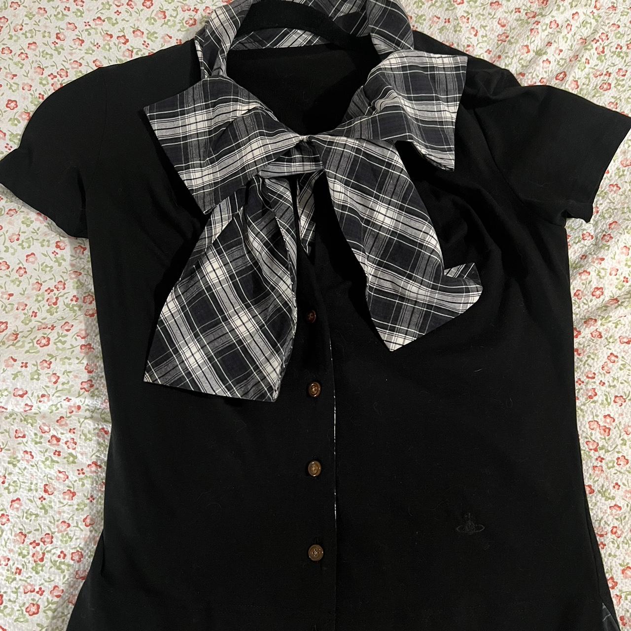 Vivienne Westwood Women's Blouse - Black - 2 – Vivienne Westwood red label bow top