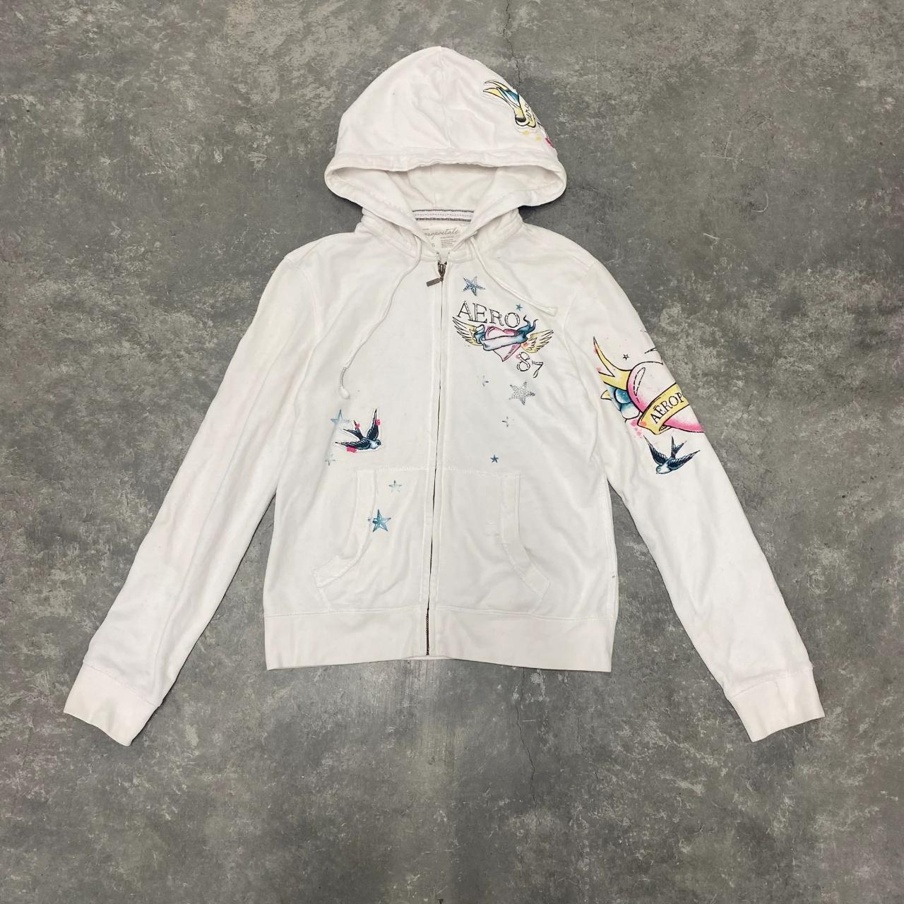 Y2K White Angel Wings Hoodie Brand