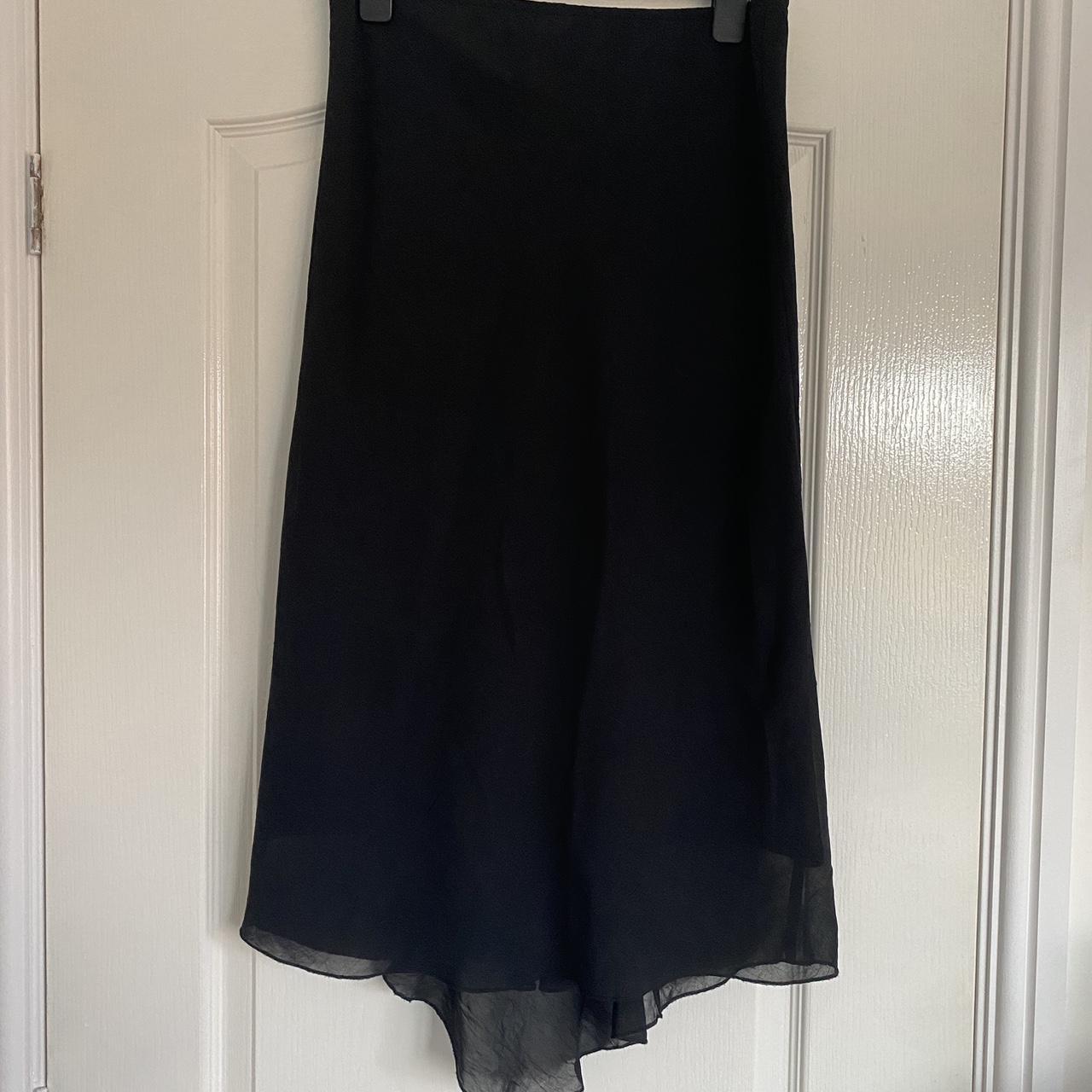 George black midi skirt with ruffle detail can be... - Depop