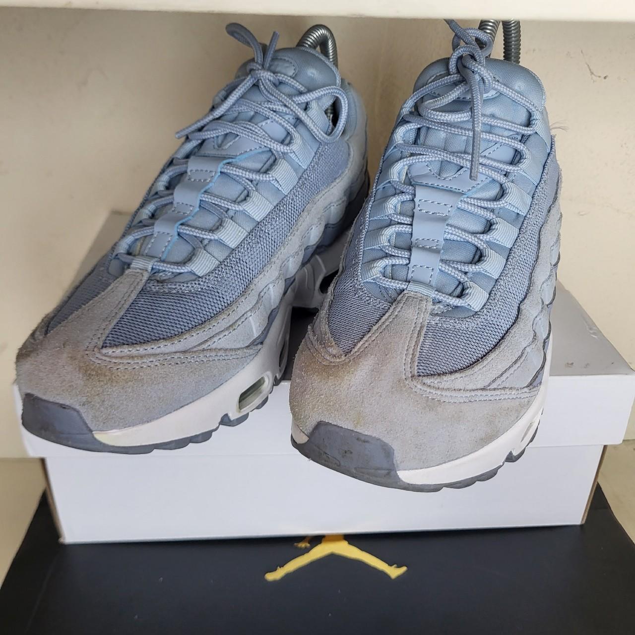 Nike Air Max 95 baby blue suede Women's size 5... - Depop