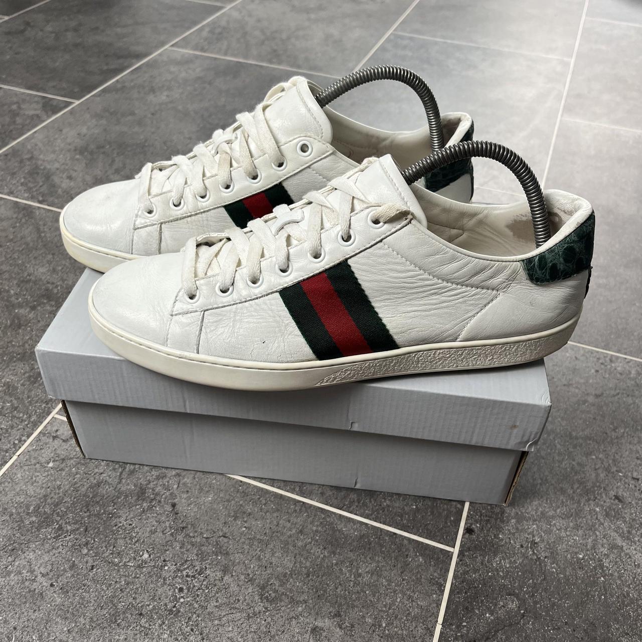 Gucci ace leather on sale trainers