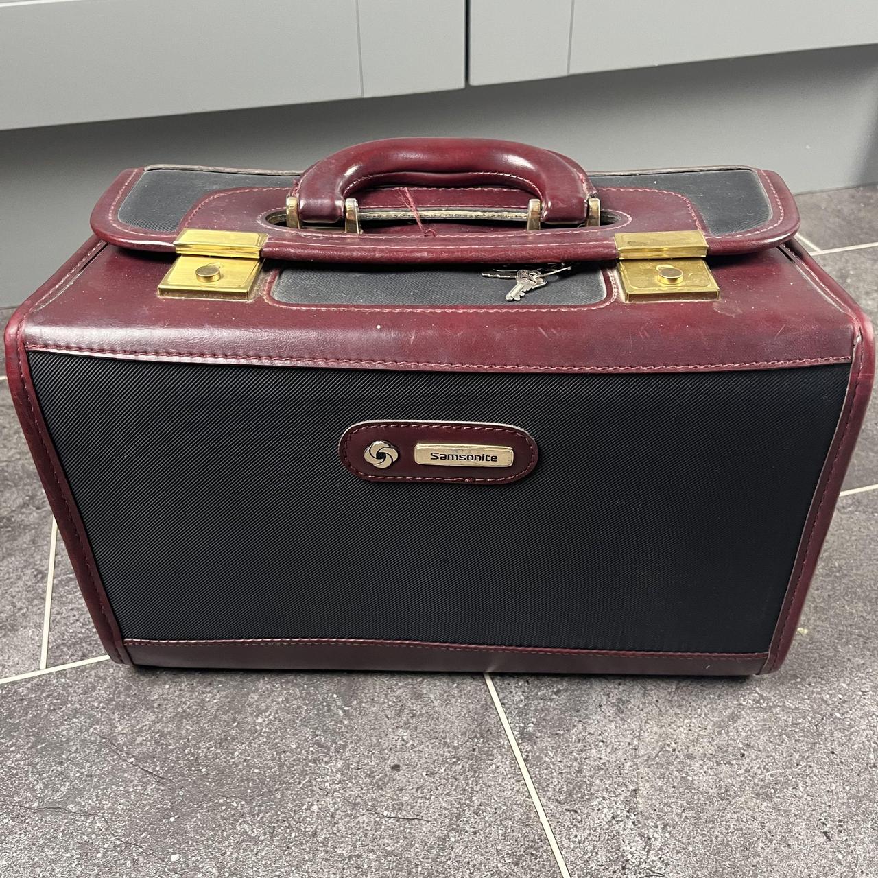 Samsonite leather suitcase vintage online