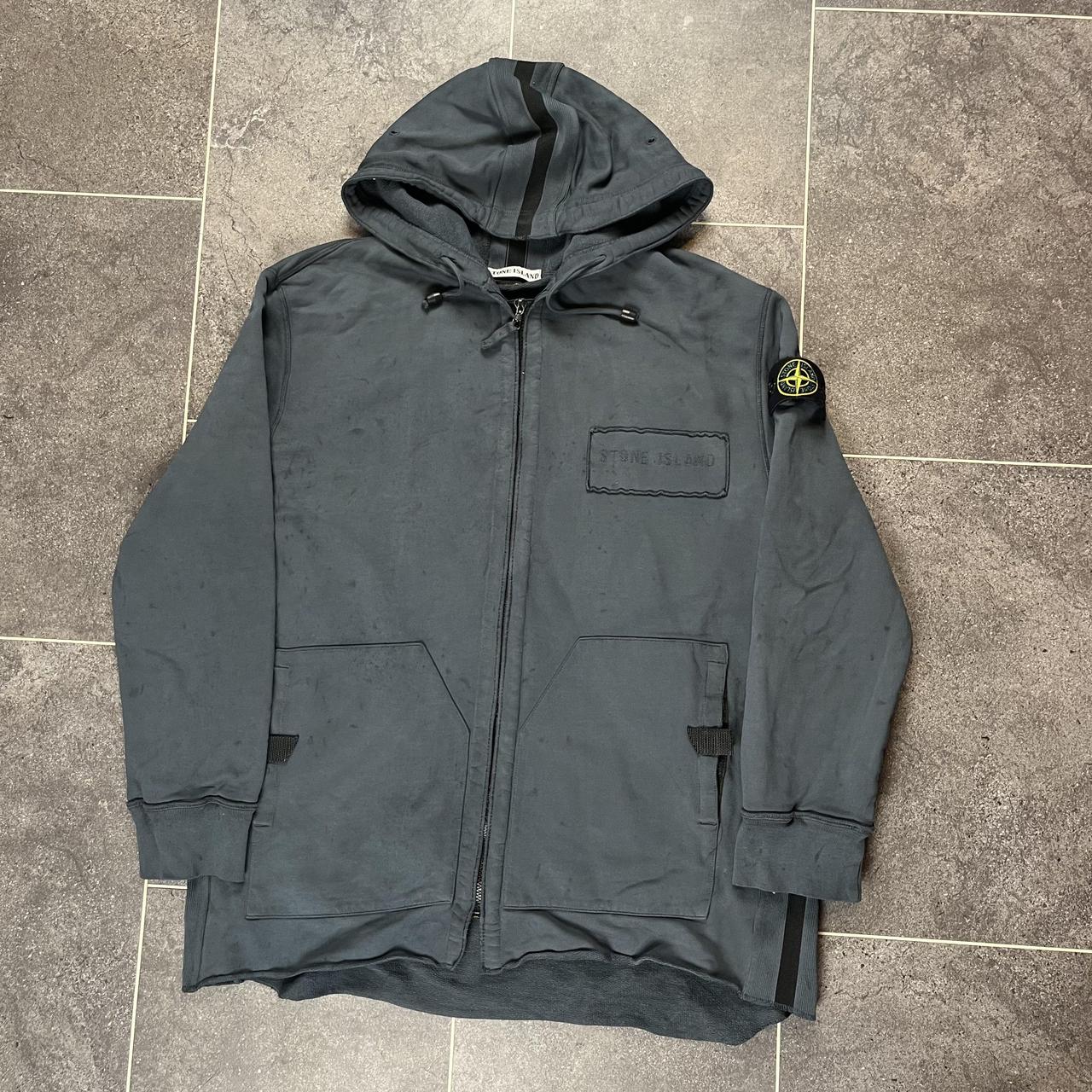 Stone Island Button Up Quarter Sweatshirt Jumper. Depop