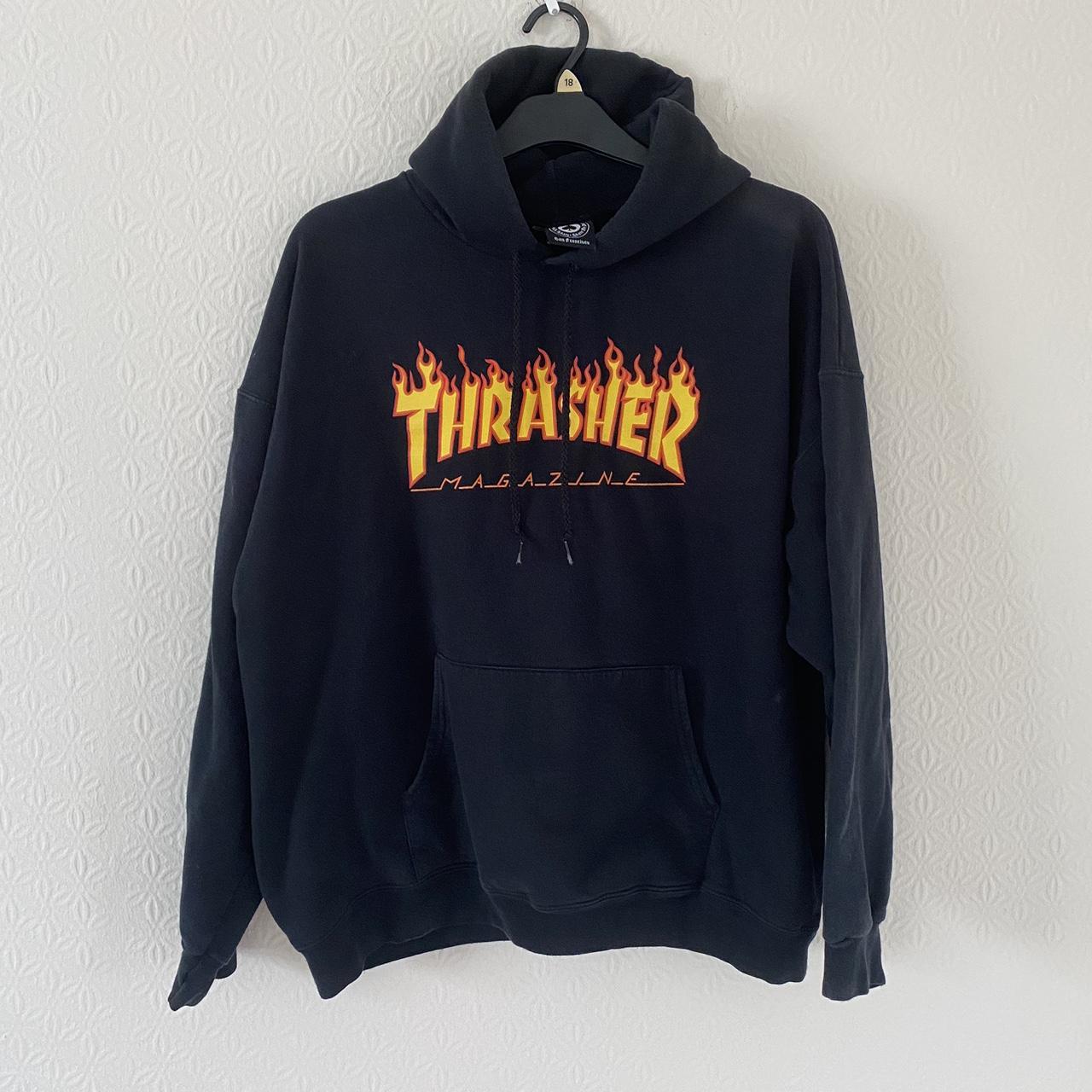Thrasher hoodie size XL well skated it, well used,... - Depop