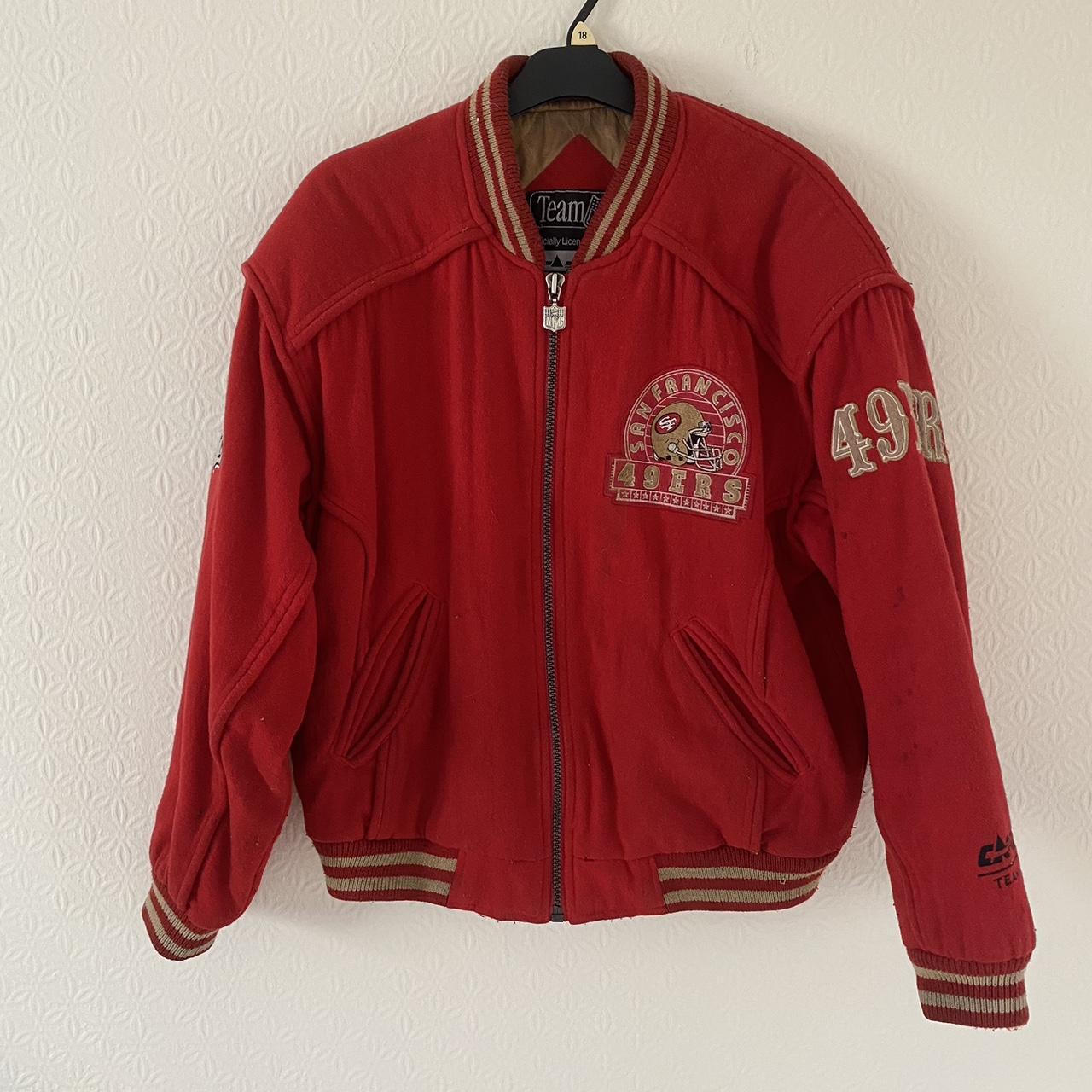 CAMPRI TEAMLINE SAN FRANCISCO 49ERS VINTAGE VARSITY JACKET SZ: L