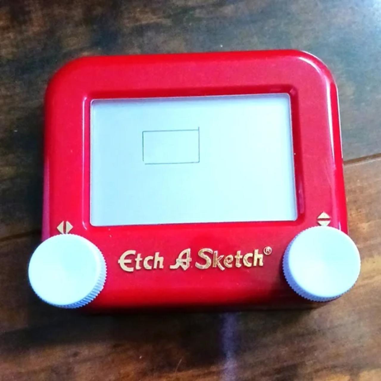 Mini Etch A Sketch Pocket drawing toy with magic