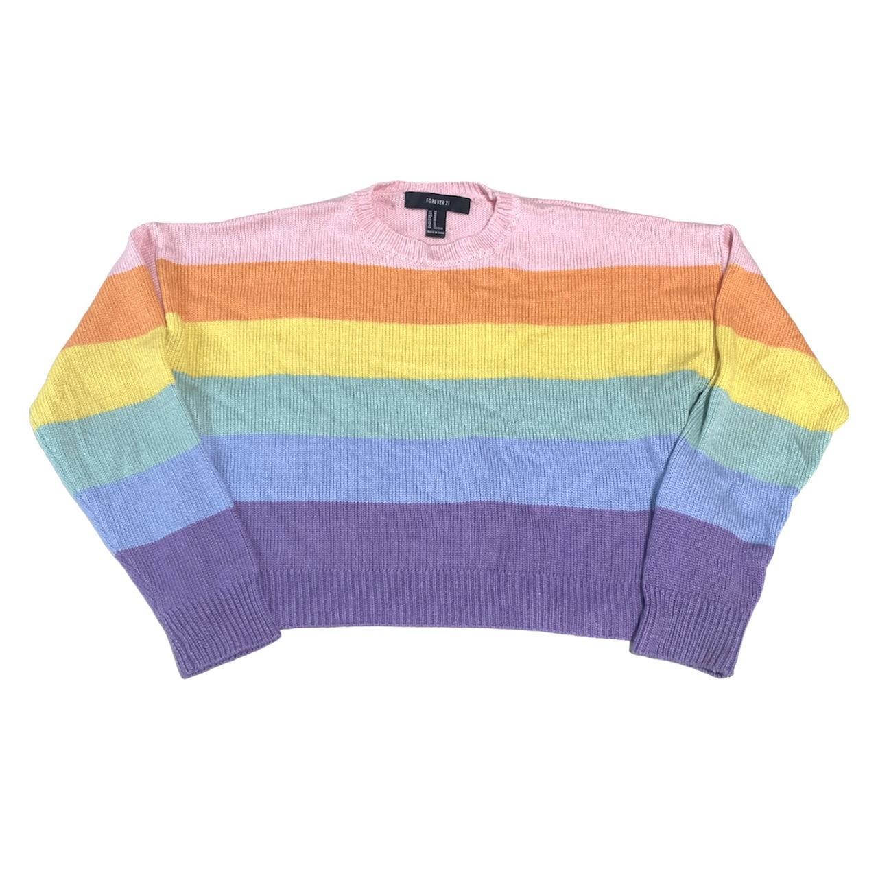 Pastel rainbow clearance sweater forever 21