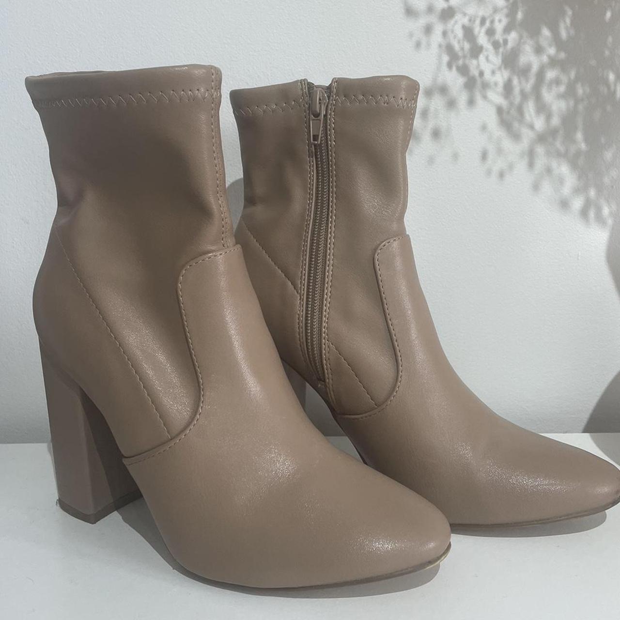 Primark Beige Sock Boot Size 3 Depop