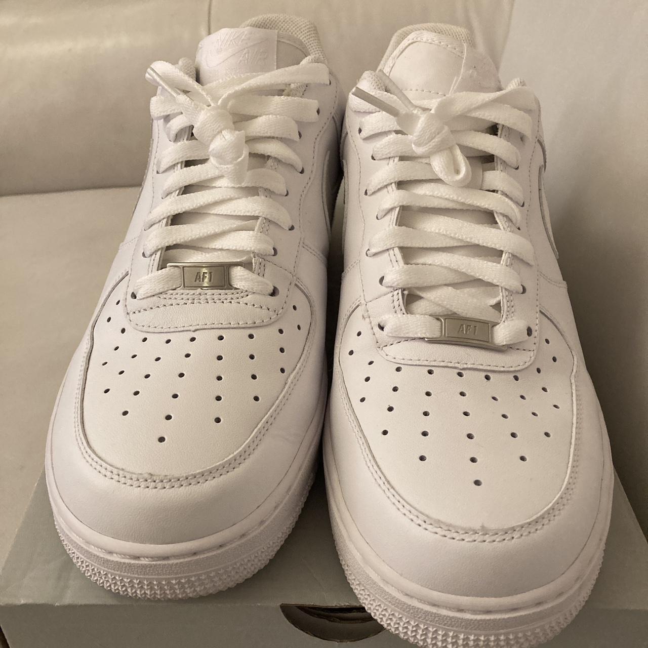 Nike Airforce 1 White Trainers Men’s size 10 UK as... - Depop