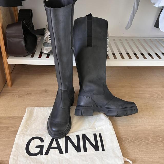 Ganni rubber country boots, accepting offers, worn - Depop