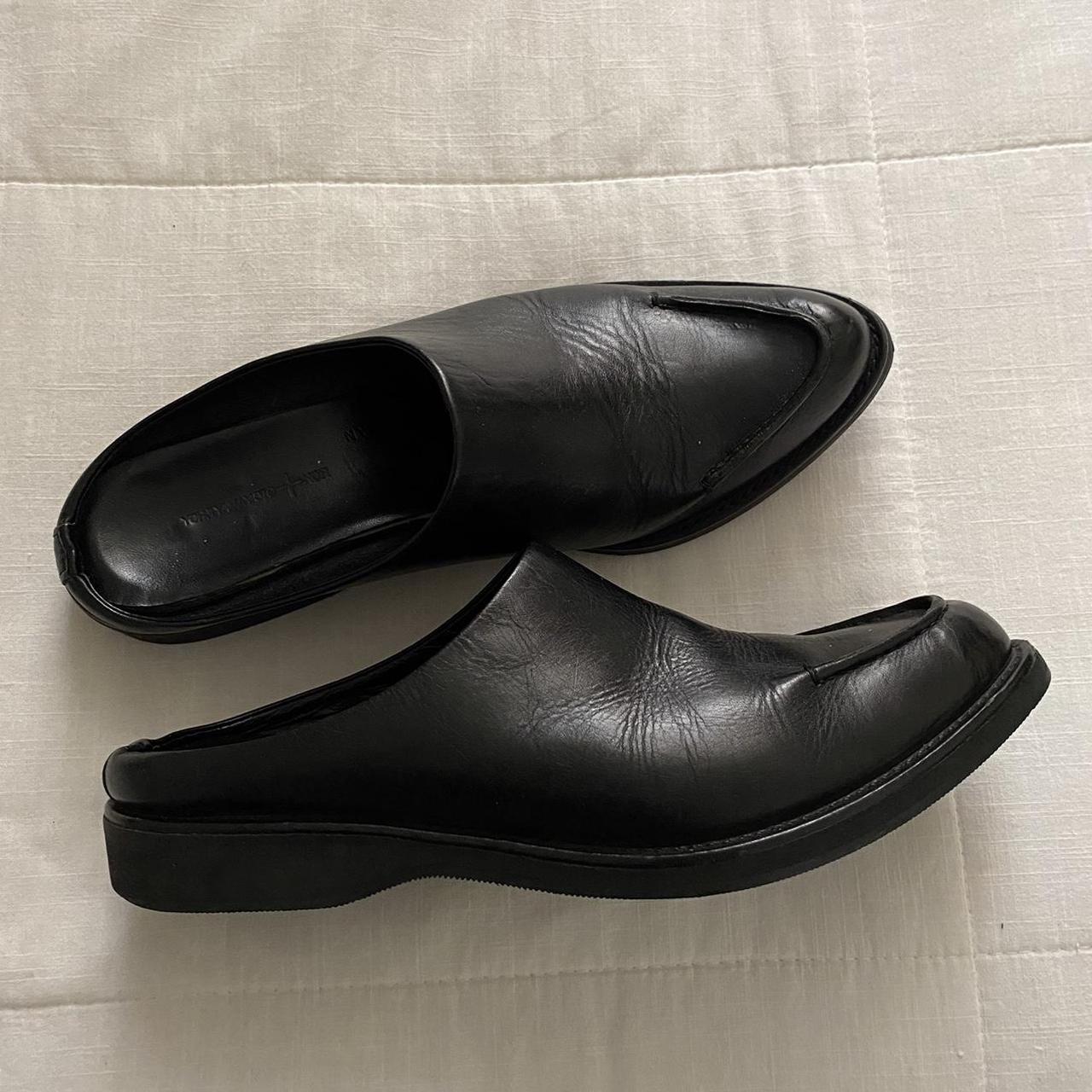 Yohji Yamamoto noir black cowboy esque mules with... - Depop