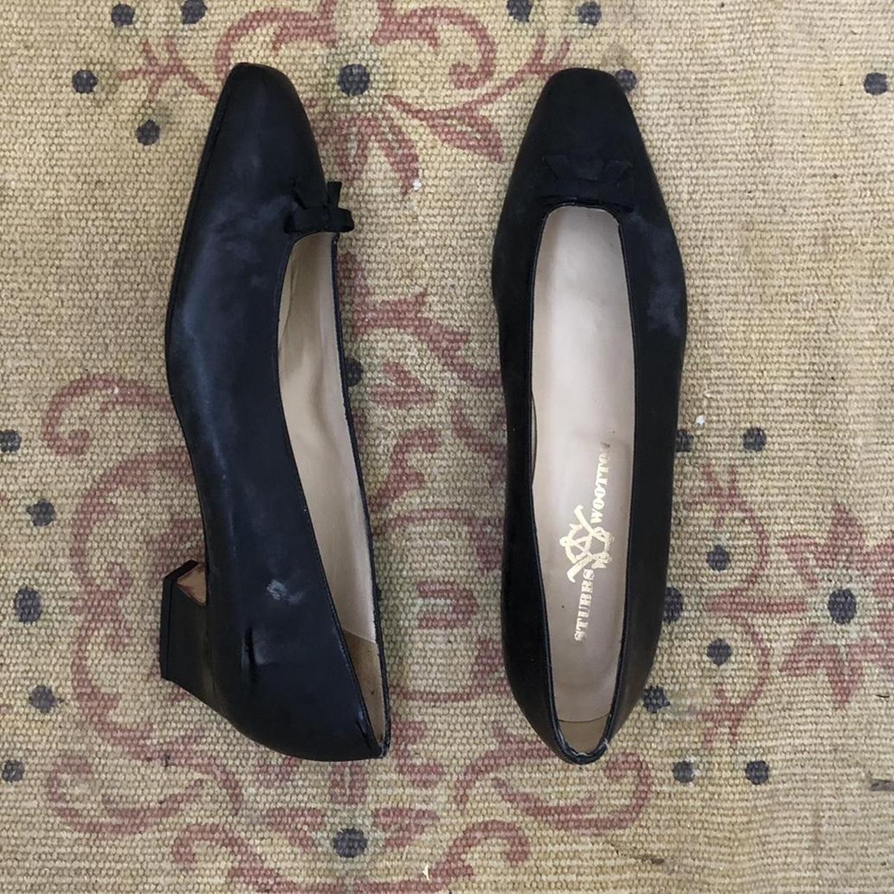 stubbs & won’t on black ballet flat heels chunky... Depop
