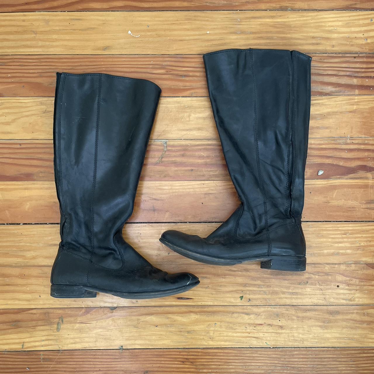 vintage black knee high boots