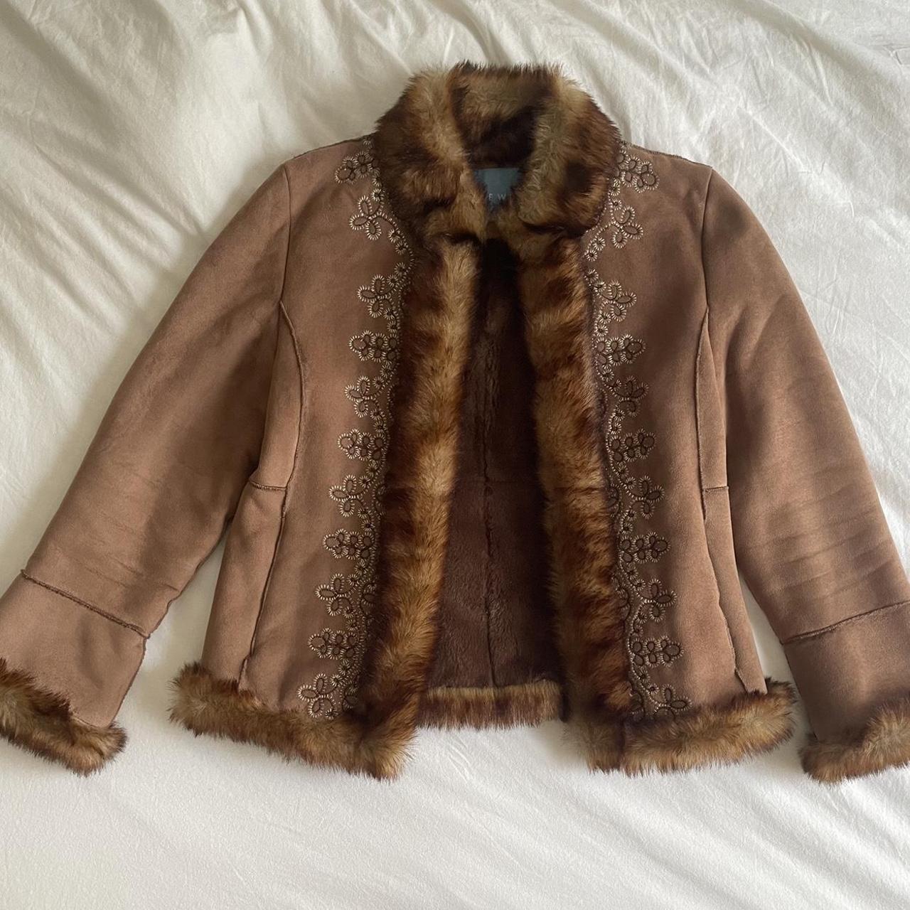 Nine West Women's Brown and Tan Coat | Depop