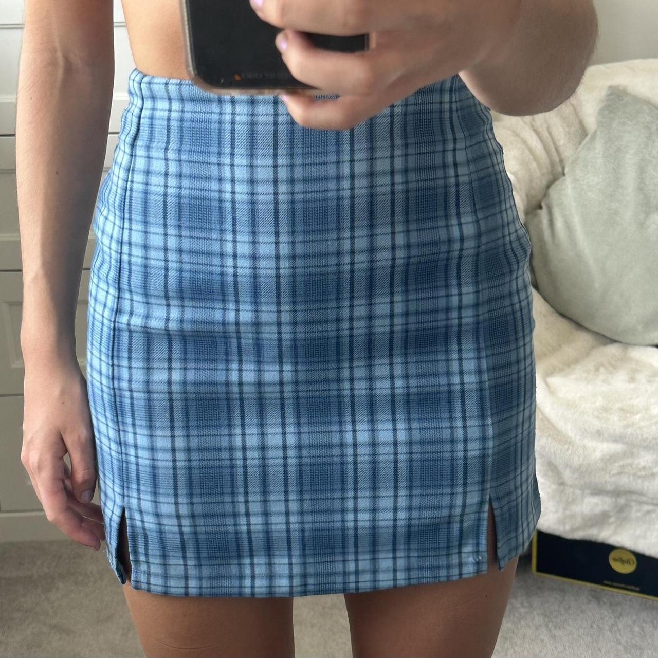 Brandy Melville Blue Cara Skirt Perfect Condition Depop