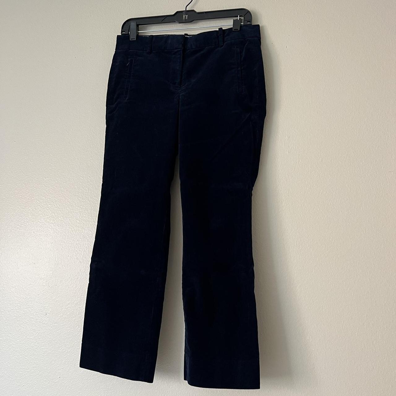 J.Crew Women's Navy Trousers | Depop