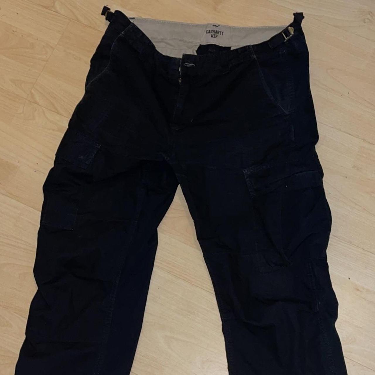 Carhartt WIP Men's Black Trousers | Depop