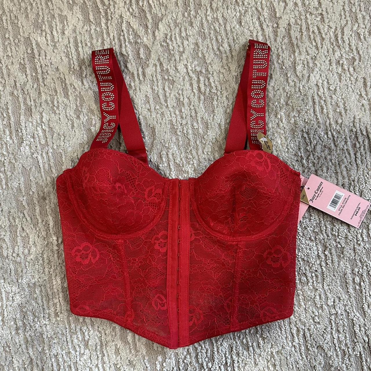 juicy couture red corset top size 36B brand new - Depop