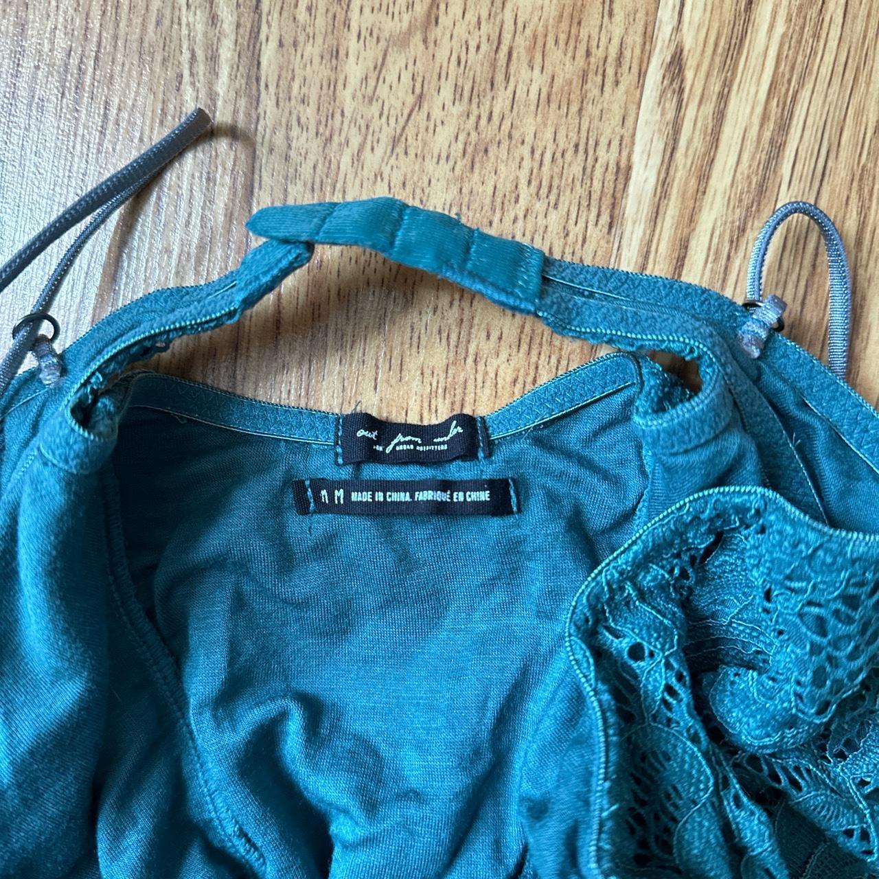 Lace teal blue urban outfitters spaghetti strap... Depop