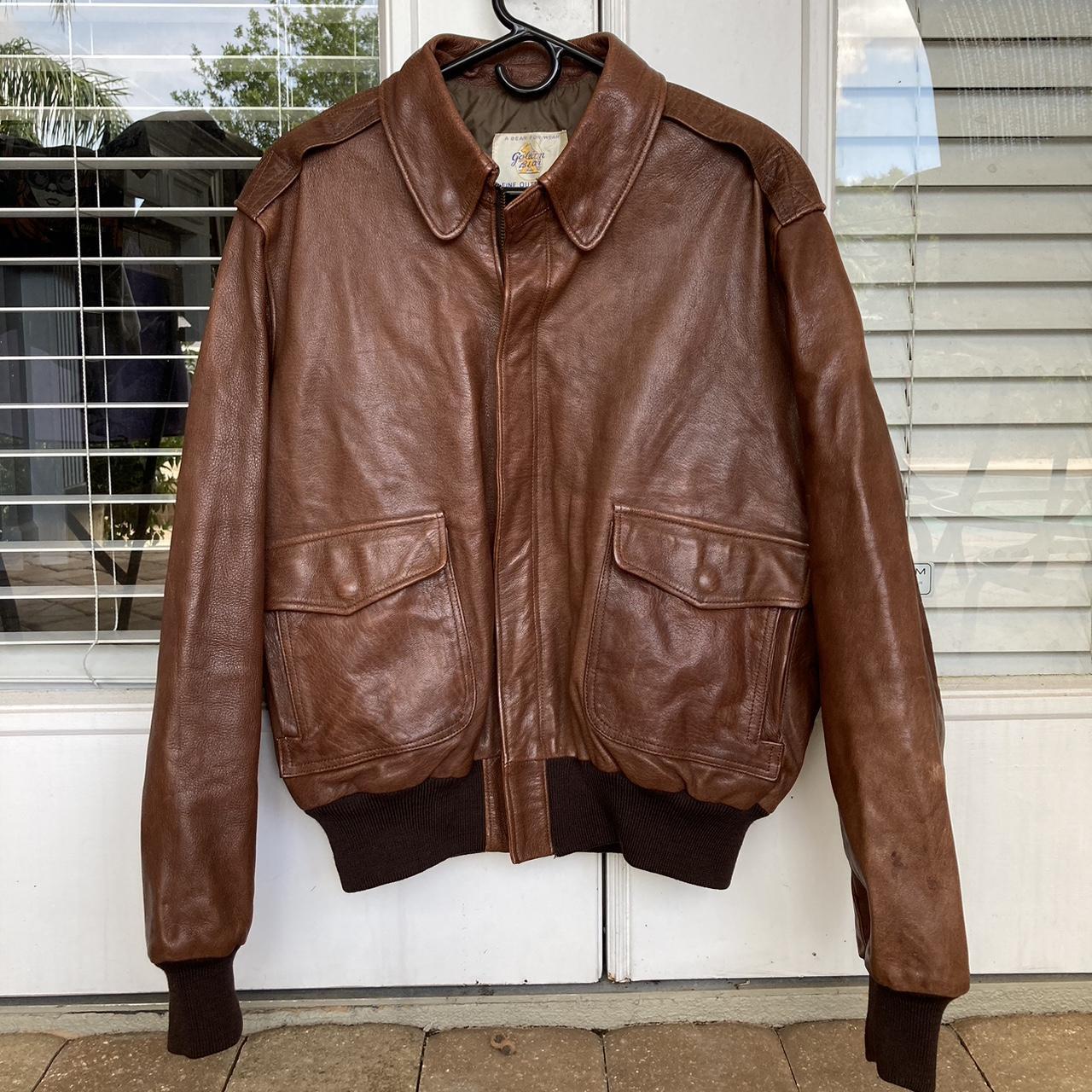 70s “GOLDEN BEAR” A-2 TYPE LEATHER JKT