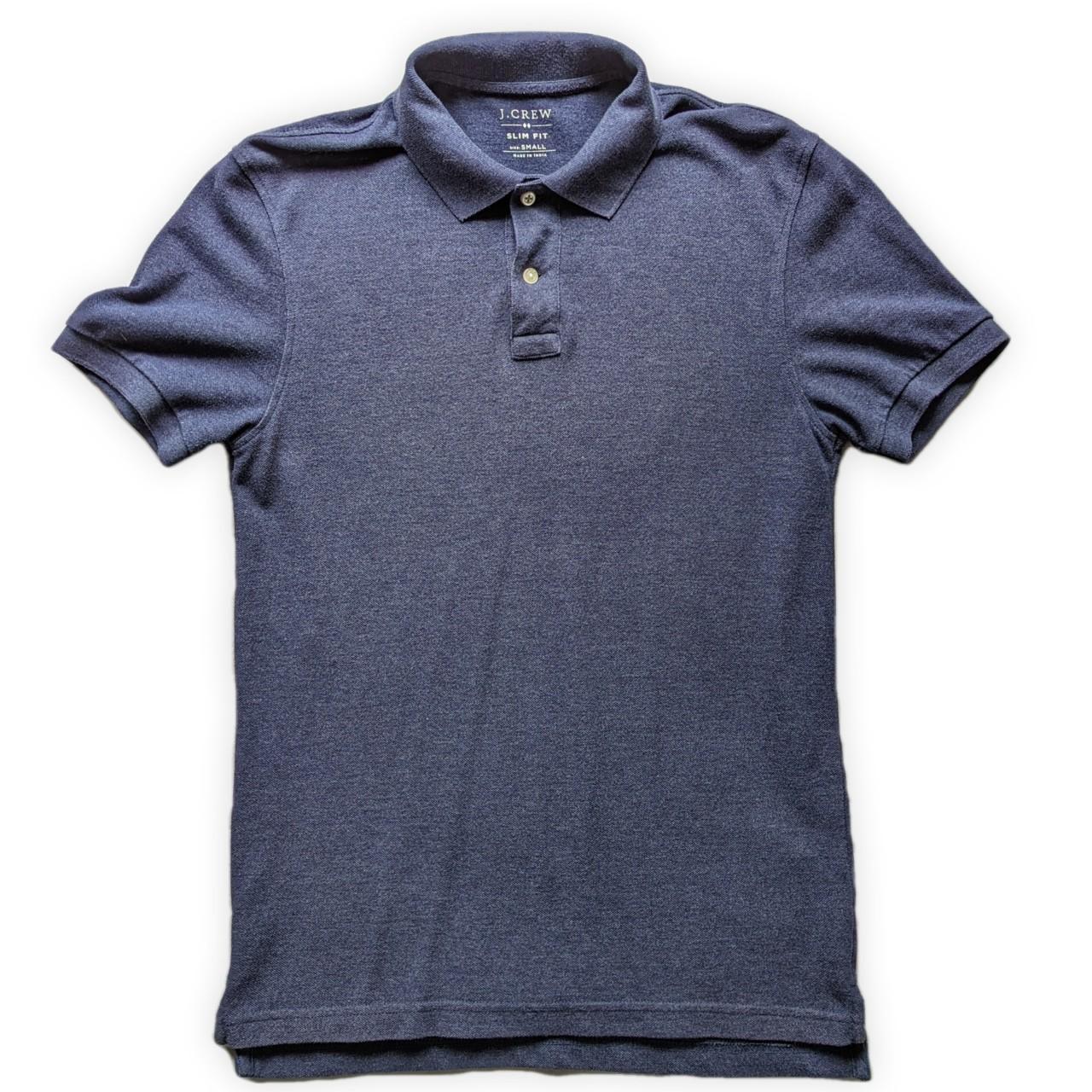 J.Crew Men's Navy Poloshirts Depop