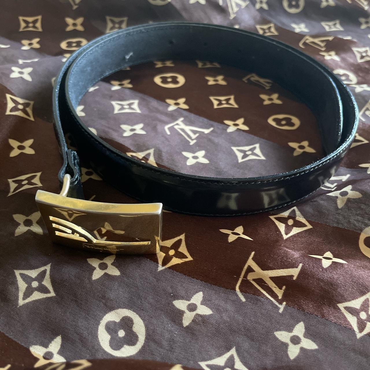 salvatore ferragamo gold belt