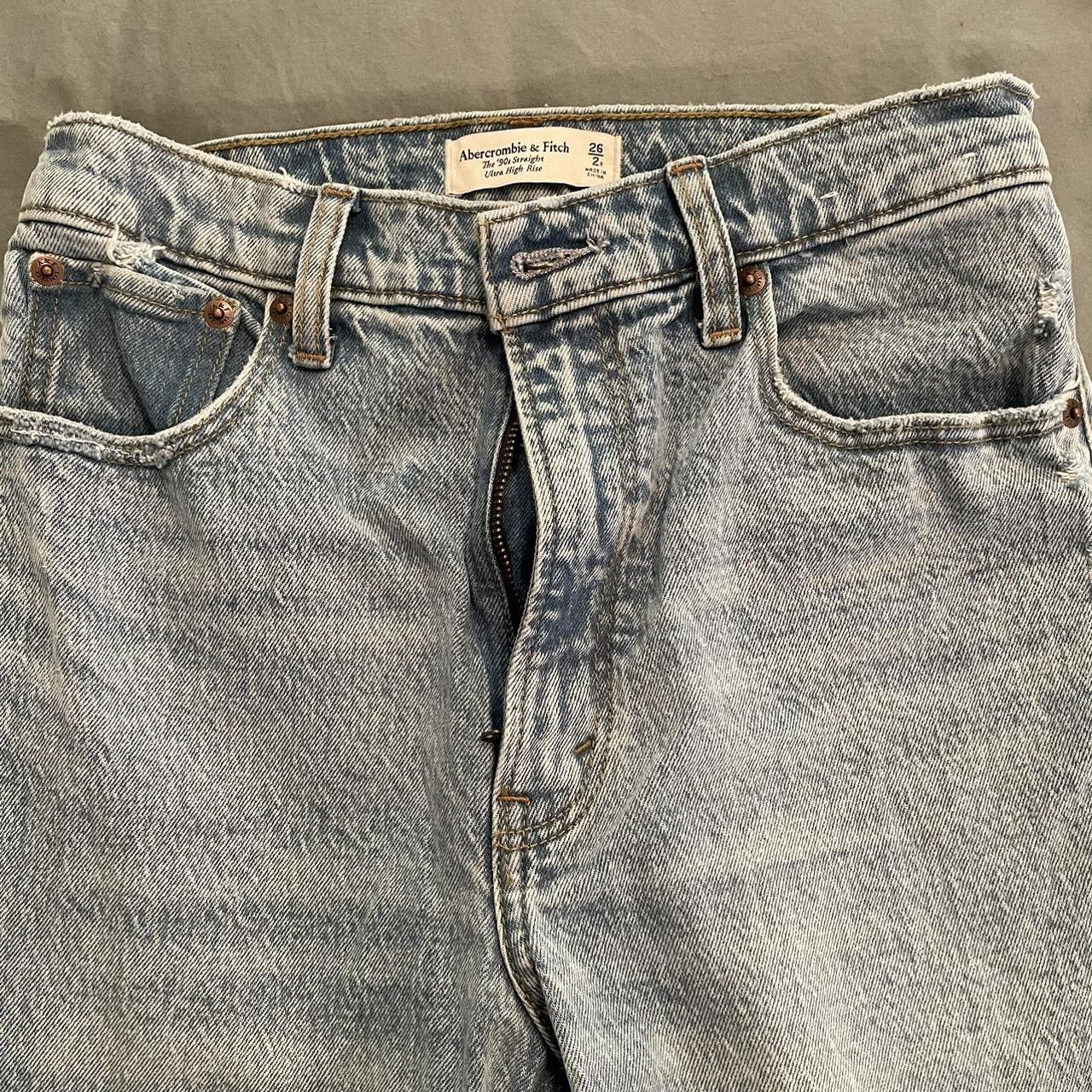 Abercrombie & Fitch Ultra High Rise 90s Straight... - Depop