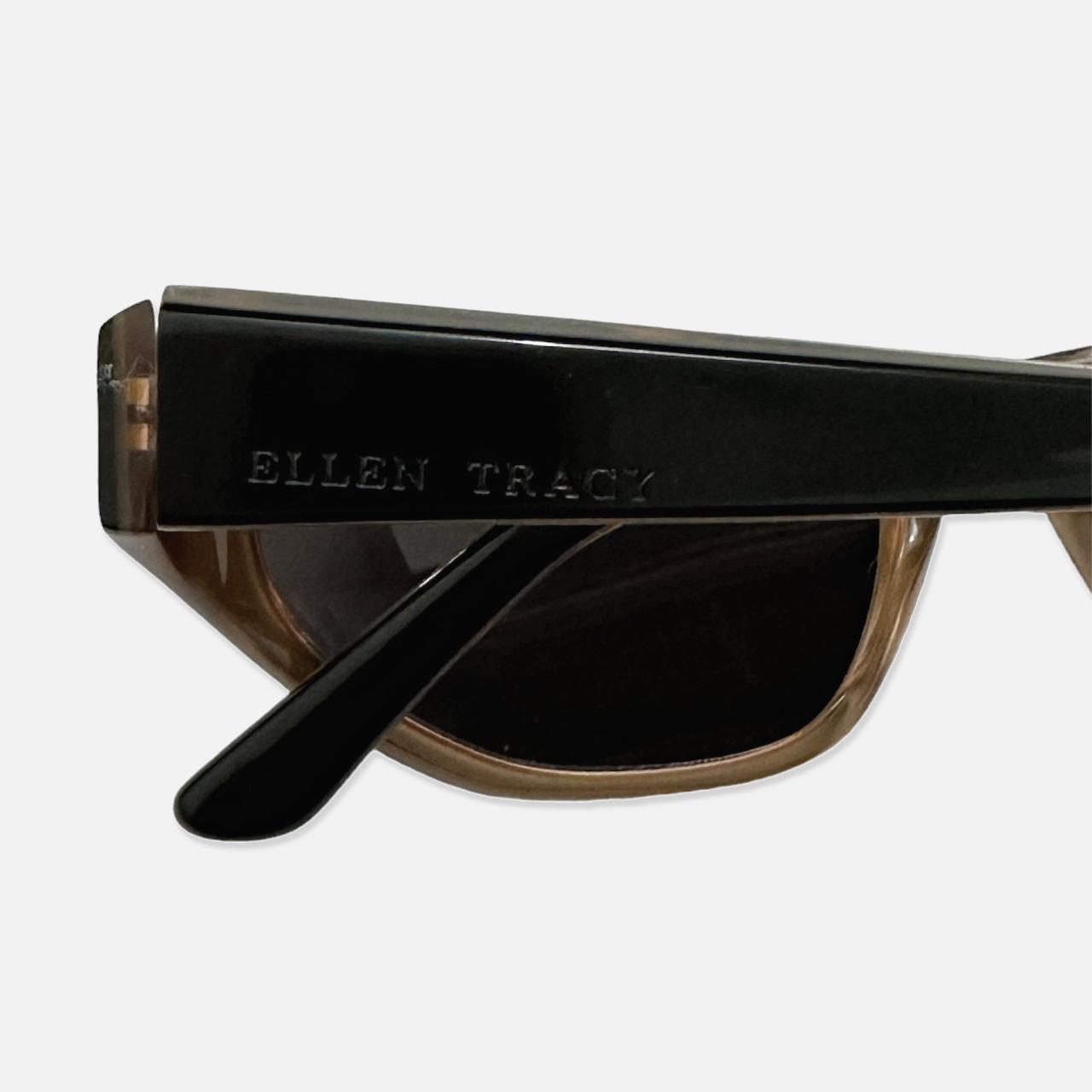Ellen Tracy Women's Black and Tan Sunglasses | Depop