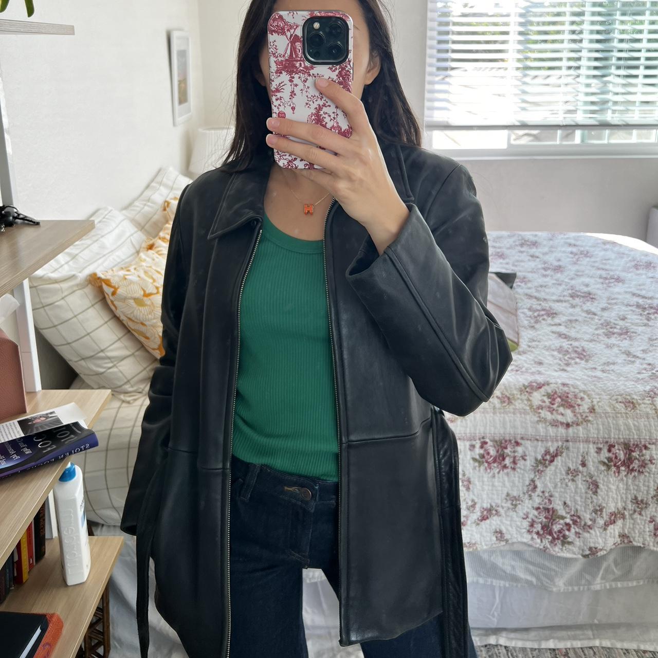 Vintage Marc New York genuine leather jacket, with | Depop
