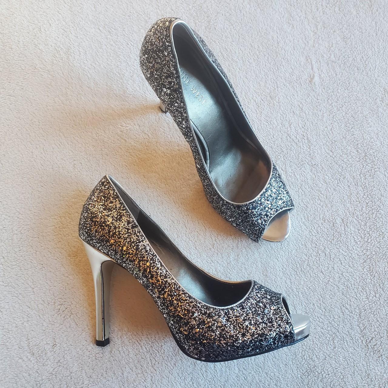 Gorgeously Pretty Nine West Glitter Heels. Colour... - Depop