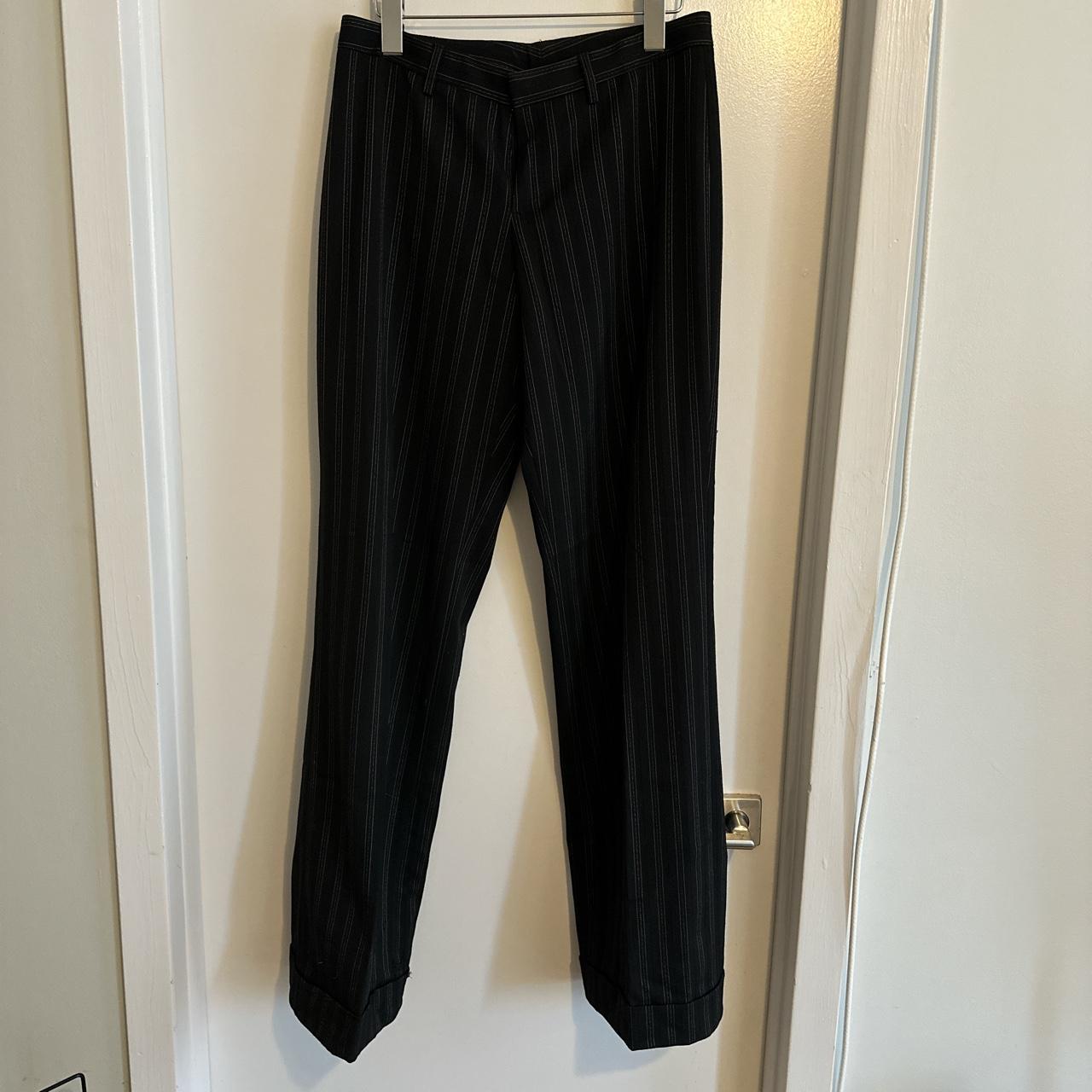 Black Tailoring Pinstripe Low Rise Trouser