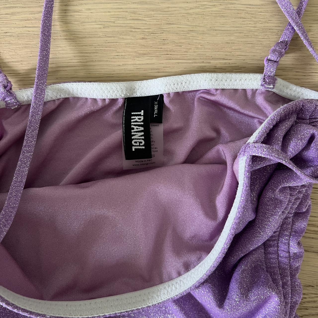 Triangl one piece purple sparkly - XS - Depop