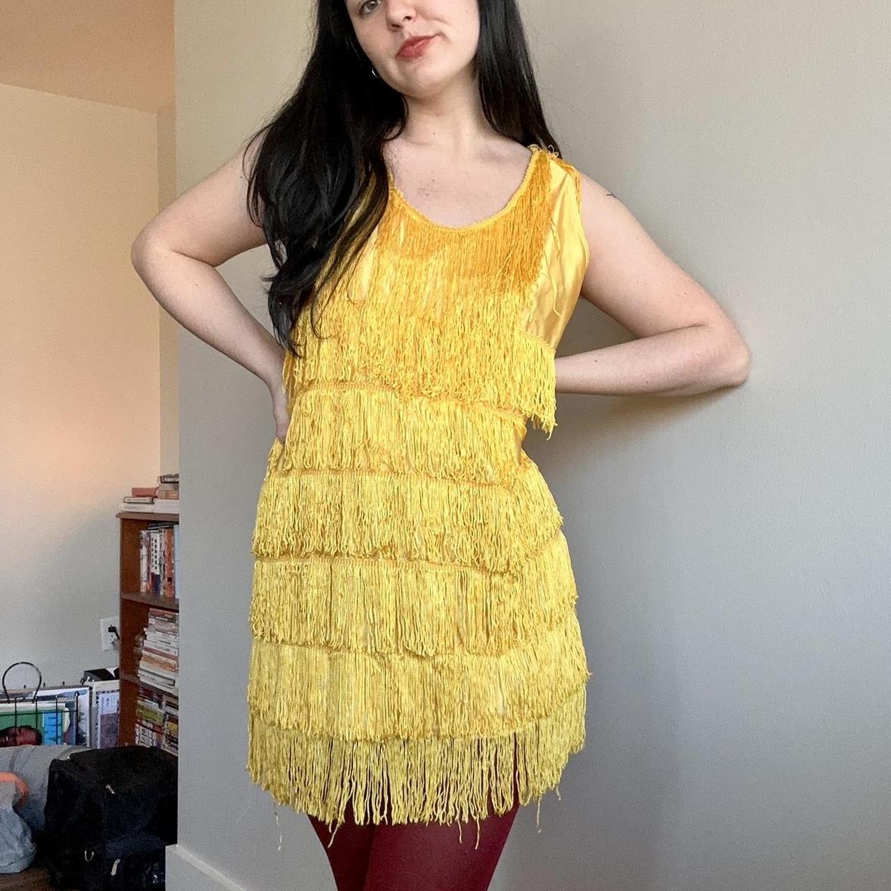 women-s-yellow-dress-depop