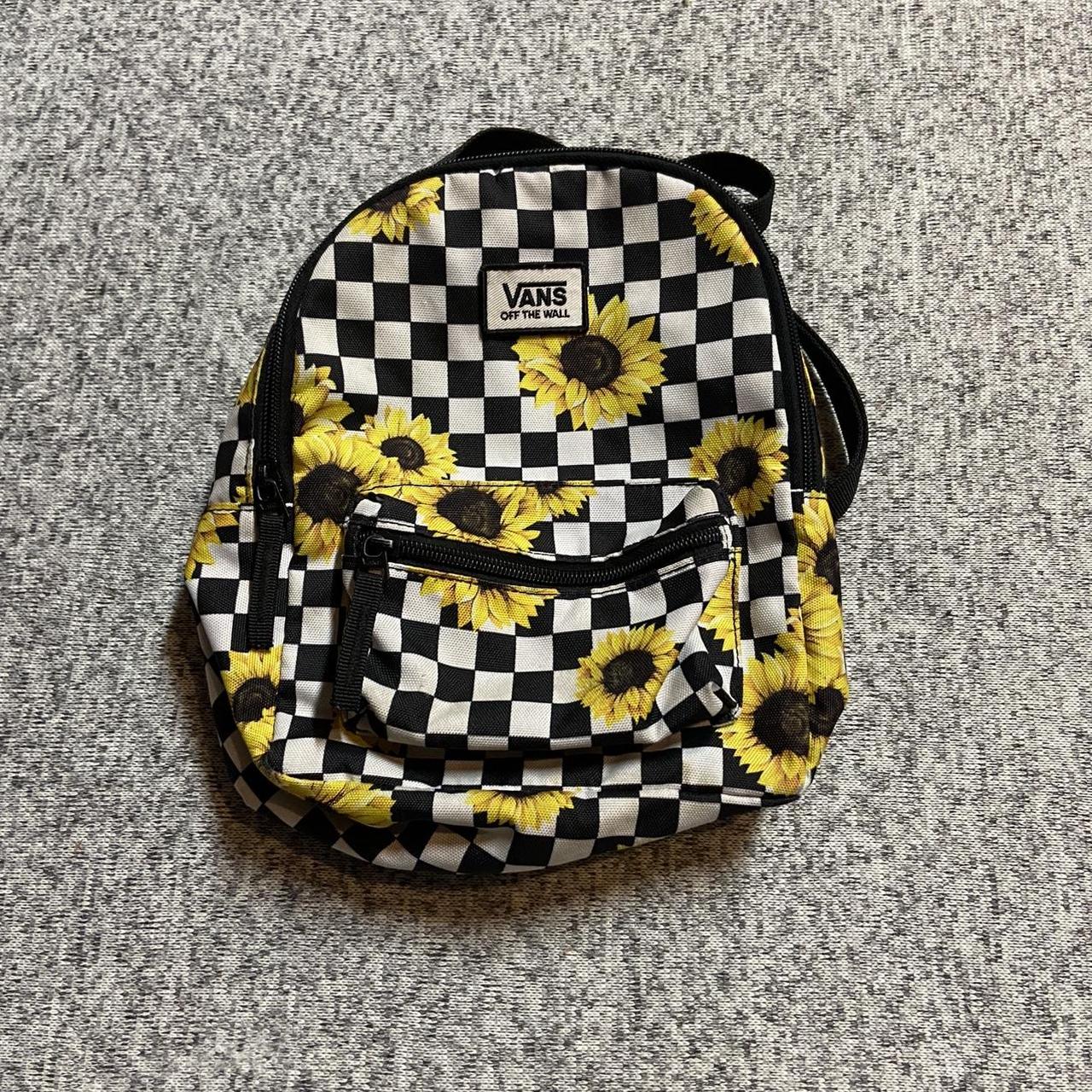 Vans checkerboard 2024 sunflower backpack