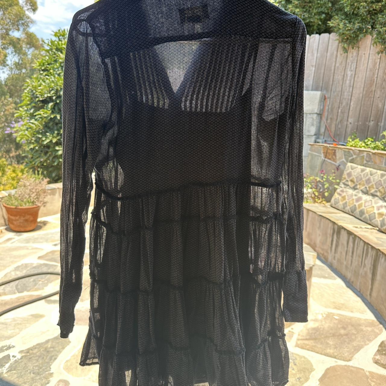 ralph lauren denim supply sheer babydoll dress with... - Depop