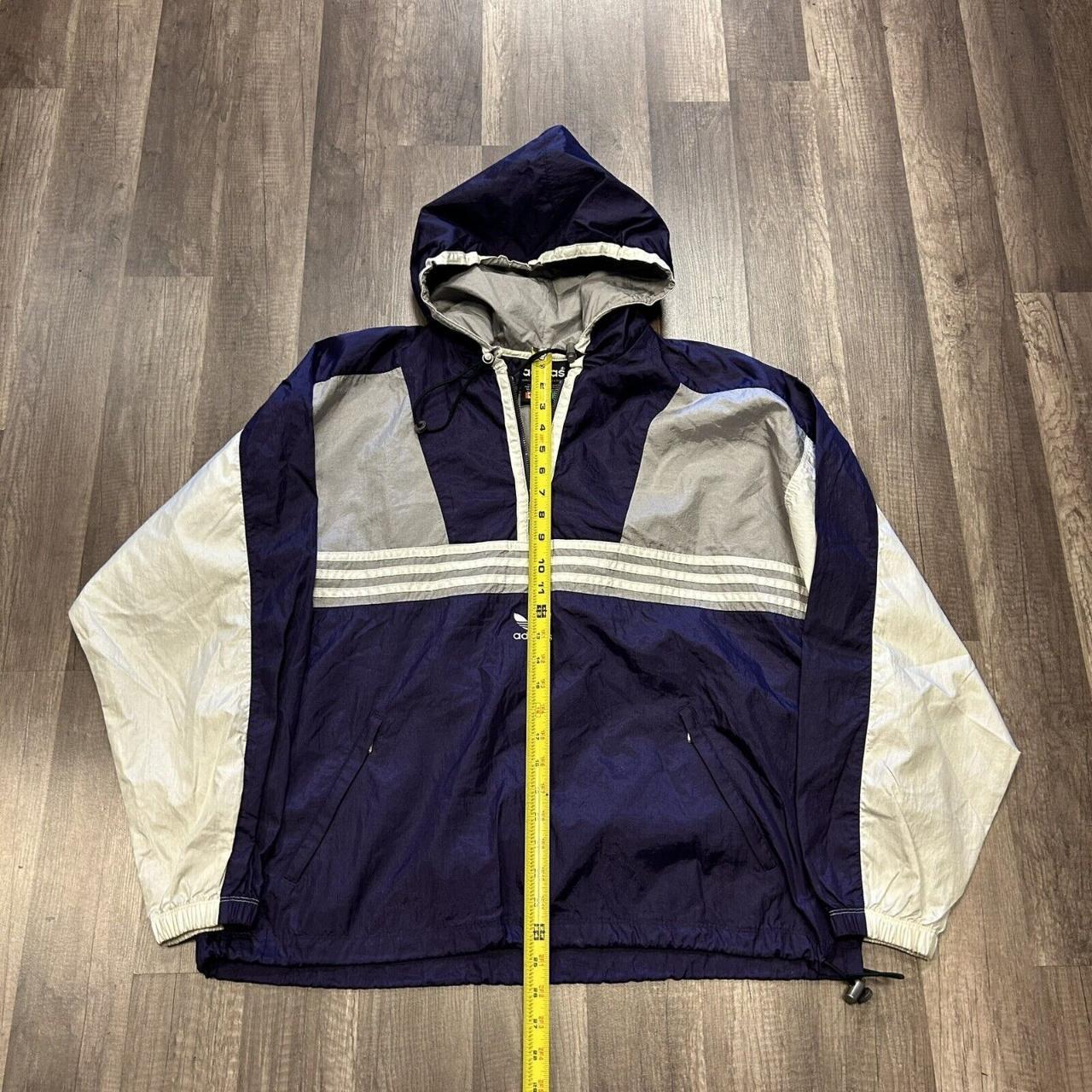 VTG 90'S ADIDAS PULLOVER WINDBREAKER JACKET PURPLE... - Depop