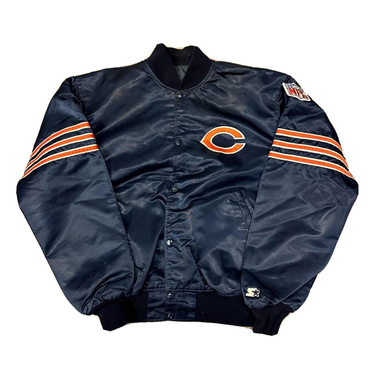 Starter Mens Chicago Bears Jacket, Blue, Large (Regular)