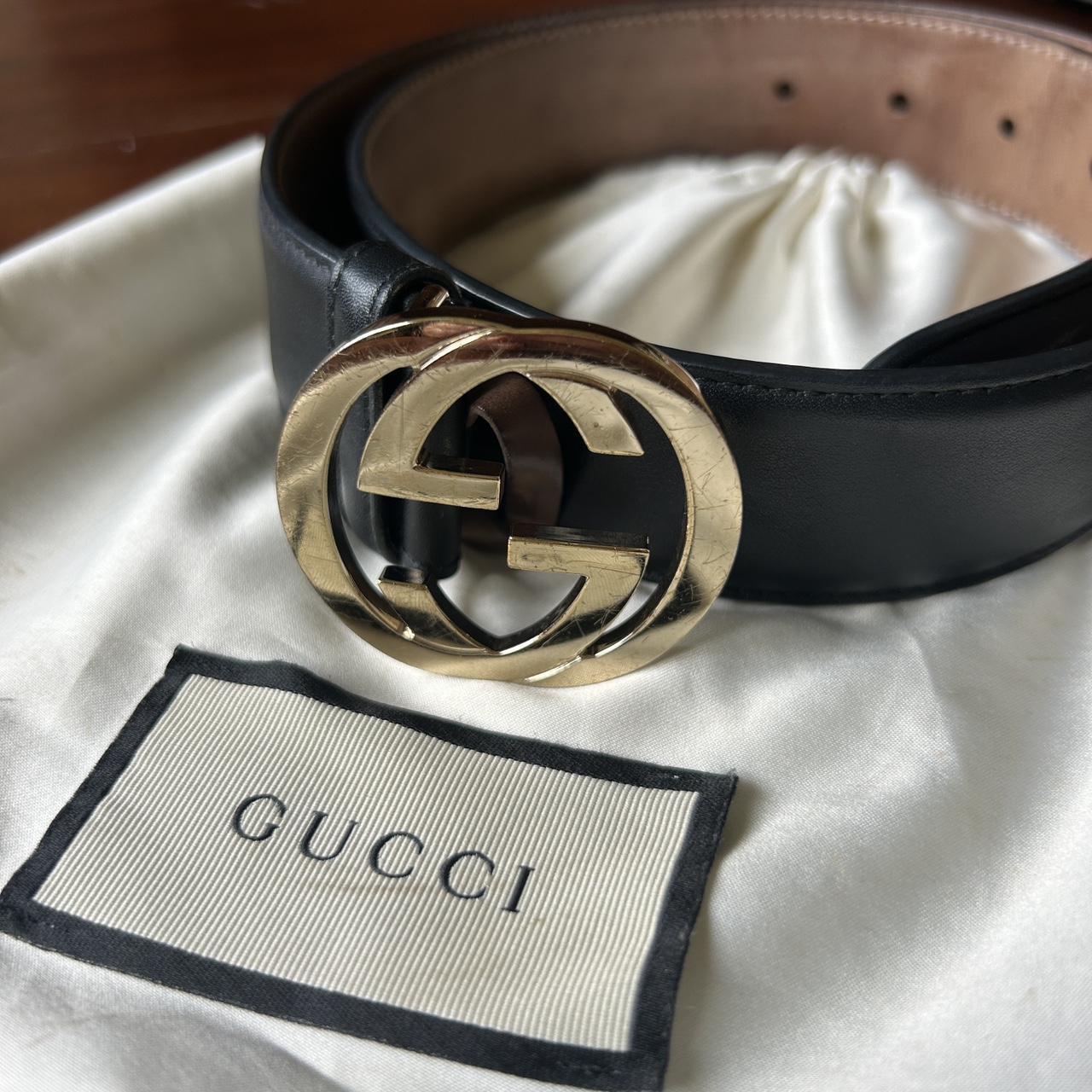 Black gold gucci belt best sale