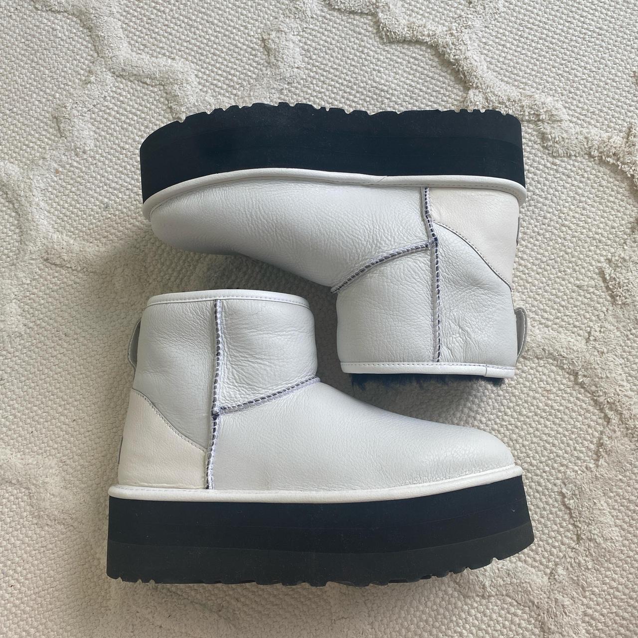 White Leather Uggs All White Uggs Women's Light Leather Ugg Boots