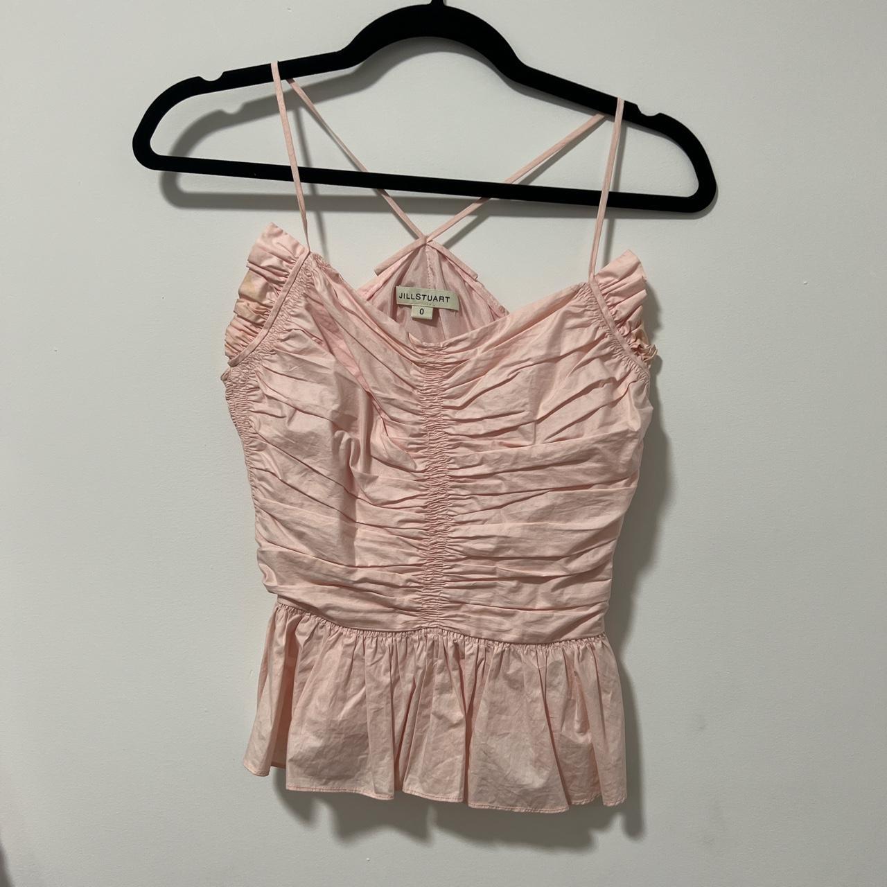 Jill Stuart Pink Ruched Top Resort 2018 Size Depop