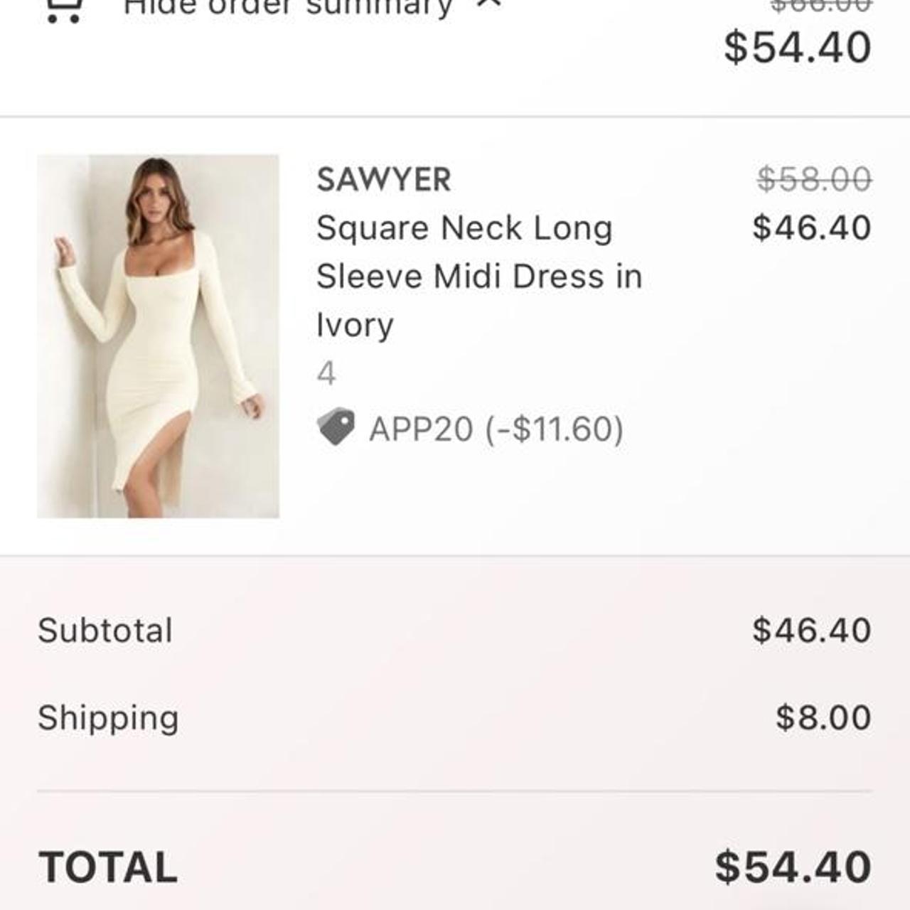 Oh Polly Women's Cream Dress Depop