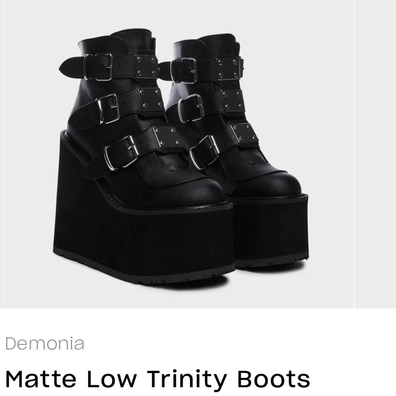 Demonia boots SIZE 9 Womens. Only worn once! - Depop